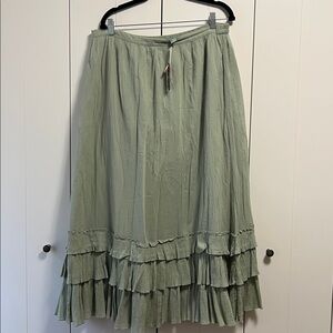 NWT April Cornel Sage romance Skirt size XL